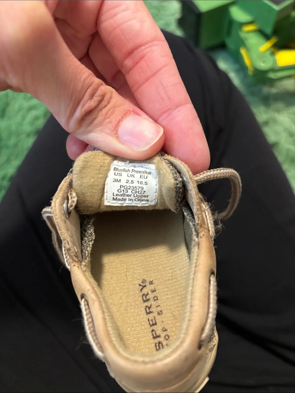 Sperry for Baby’s Light Tan Leather Moccasin Boat Shoes